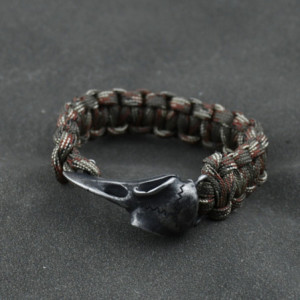 Bracelet Viking Corbeaux d'Odin Hugin et Munin Acier Inoxydable Modèle 1