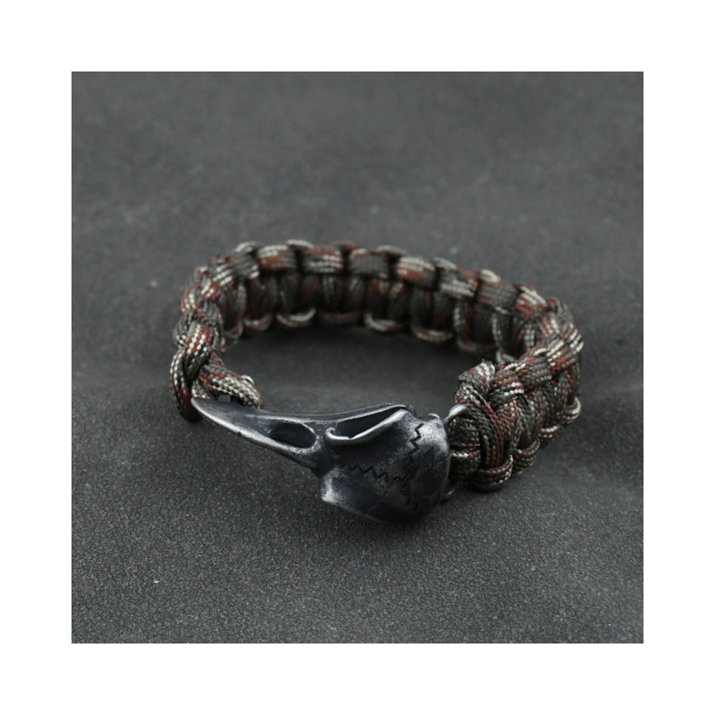 Bracelet Viking Corbeaux d'Odin Hugin et Munin Acier Inoxydable Modèle 1