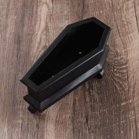 Mini jardinière en forme de cercueil modèle noir
