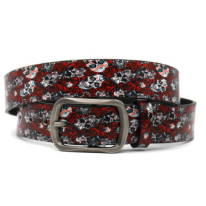 Ceinture Tête de Mort Floral Skull Elegance