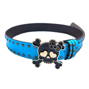 Ceinture Tête de Mort  Charm Skull Color Pop Modèle Bleu