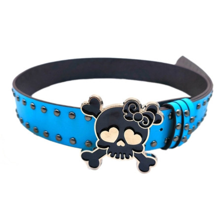 Ceinture Tête de Mort  Charm Skull Color Pop Modèle Bleu