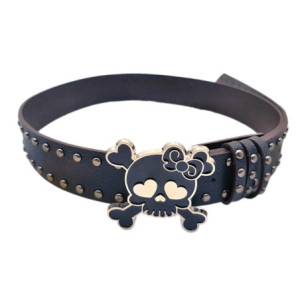 Ceinture Tête de Mort  Charm Skull Color Pop Modèle Noir