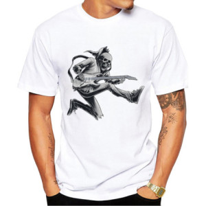 T-shirt Rockeur Metal Squelette - Modèle 2