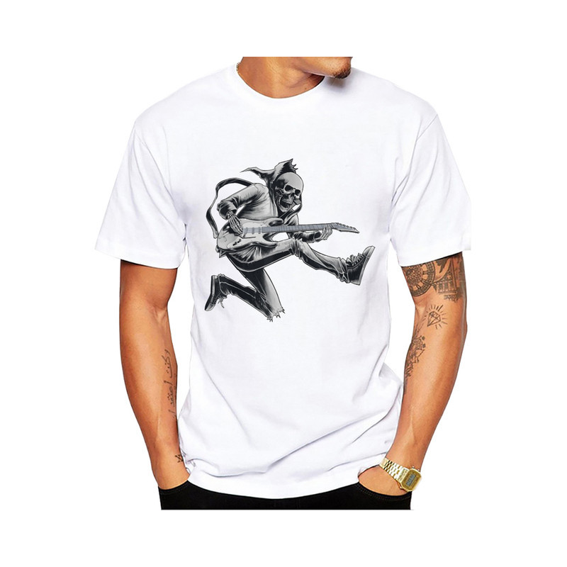 T-shirt Rockeur Metal Squelette - Modèle 2