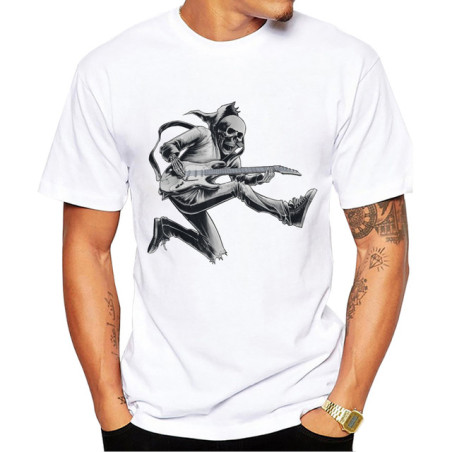 T-shirt Rockeur Metal Squelette - Modèle 2