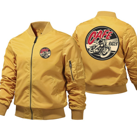 Veste Bombers Motard Café Racer Couleur Jaune