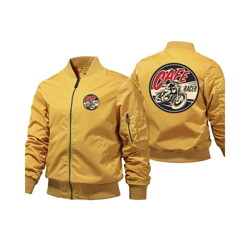 Veste Bombers Motard Café Racer Couleur Jaune