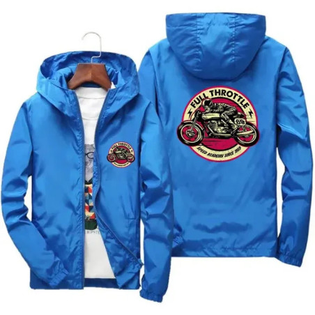Veste Coupe-Vente Motard Full Throttle Couleur Bleu