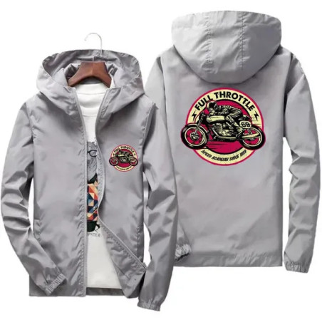 Veste Coupe-Vente Motard Full Throttle Couleur Gris