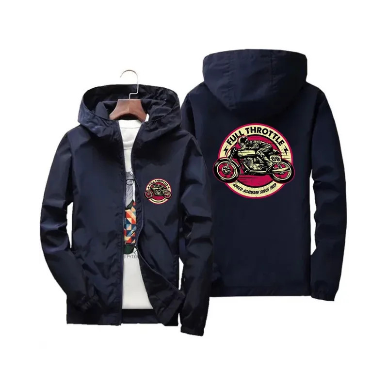Veste Coupe-Vente Motard Full Throttle Couleur Bleu Marine