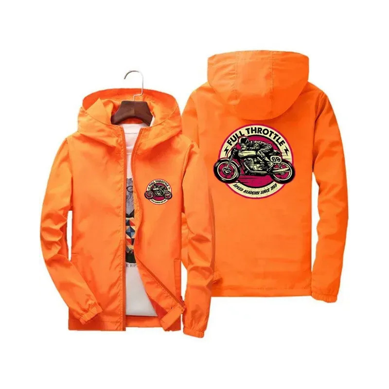 Veste Coupe-Vente Motard Full Throttle Couleur Orange
