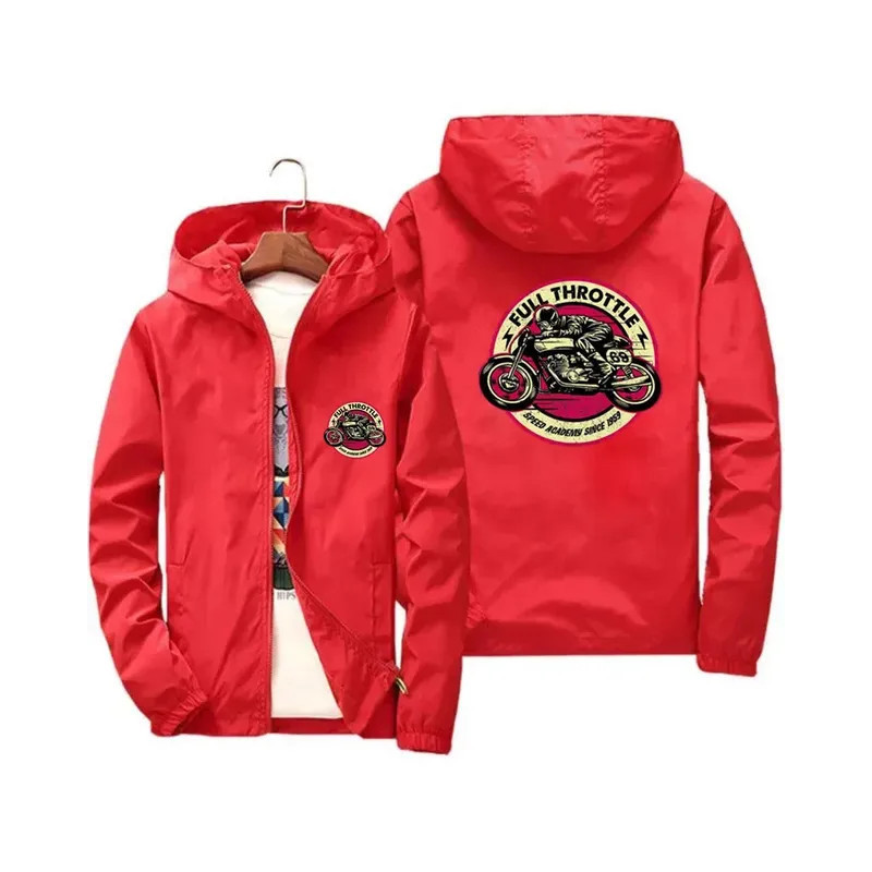 Veste Coupe-Vente Motard Full Throttle Couleur Rouge