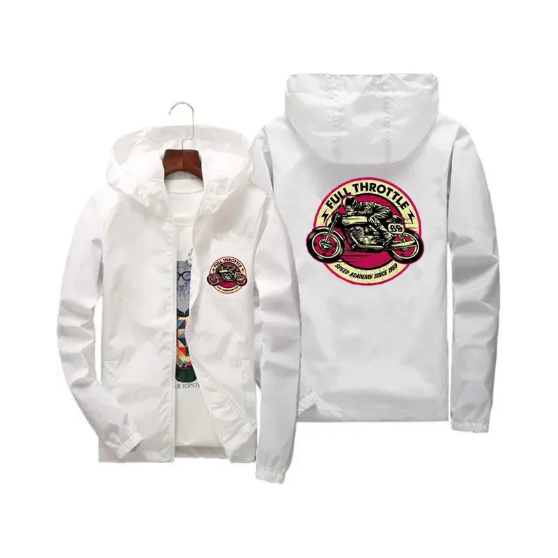 Veste Coupe-Vente Motard Full Throttle Couleur Blanc