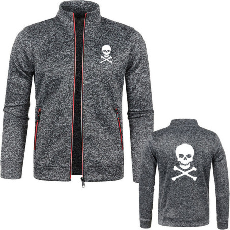 Veste Pirates Jolly Roger - Édition Tête de Mort Classique Couleur Gris Foncé