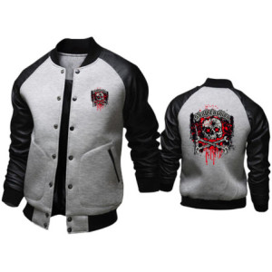 Veste Tête de Mort Crâne Skull Fashion en Style Varsity