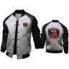 Veste Tête de Mort Crâne Skull Fashion en Style Varsity Couleur Gris