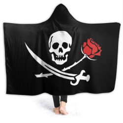 Couverture à capuche tête de mort Pirates - modèle 1