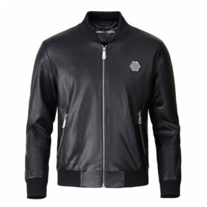 Vue Face du Blouson Moto Tête de Mort Skull Brillant