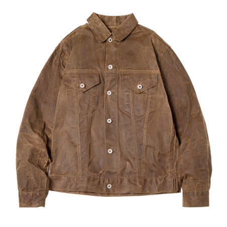 Veste Moto Pour Motard ou Aventurier en Coton Ciré Couleur Marron