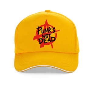 Casquette Punk Rock Anarchie Punk Is Not Dead Couleur Jaune