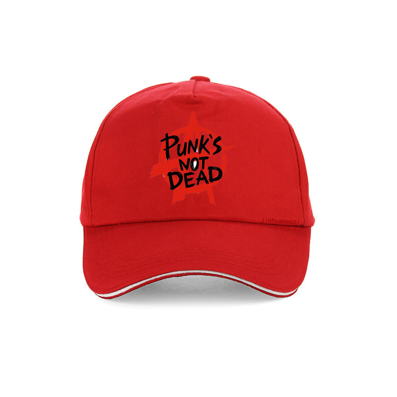 Casquette Punk Rock Anarchie Punk Is Not Dead Couleur Rouge