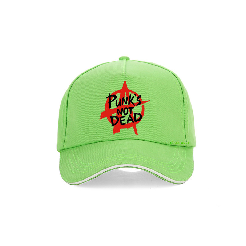 Casquette Punk Rock Anarchie Punk Is Not Dead Couleur Vert