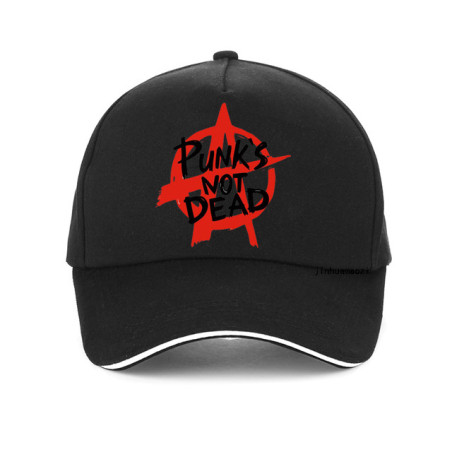 Casquette Punk Rock Anarchie Punk Is Not Dead Couleur Noir