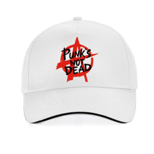 Casquette Punk Rock Anarchie Punk Is Not Dead Couleur Blanc