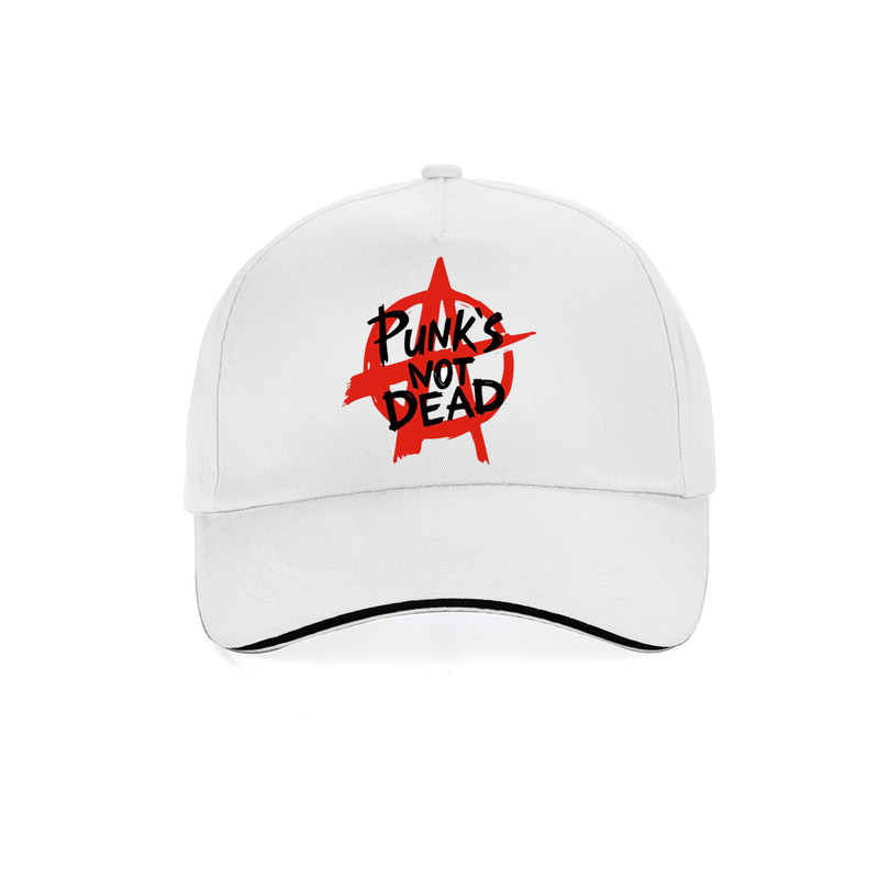Casquette Punk Rock Anarchie Punk Is Not Dead Couleur Blanc