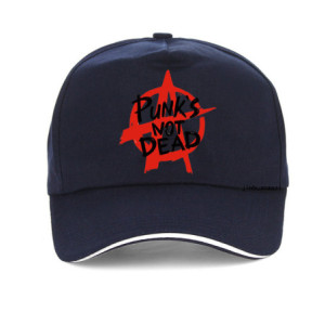 Casquette Punk Rock Anarchie Punk Is Not Dead Couleur Bleu Marine