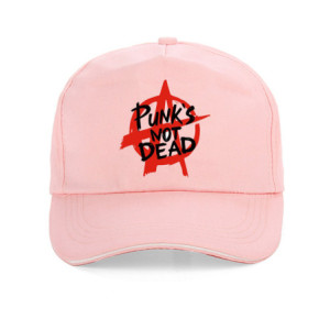 Casquette Punk Rock Anarchie Punk Is Not Dead Couleur Rose