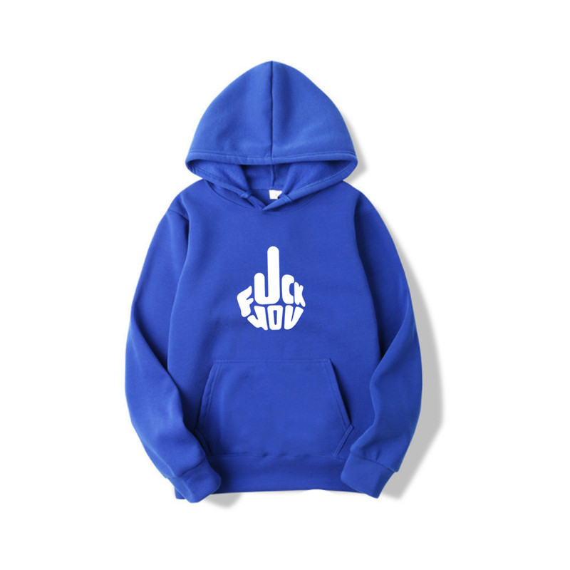 SweatShirt avec Motif Fuck You Couleur Bleu