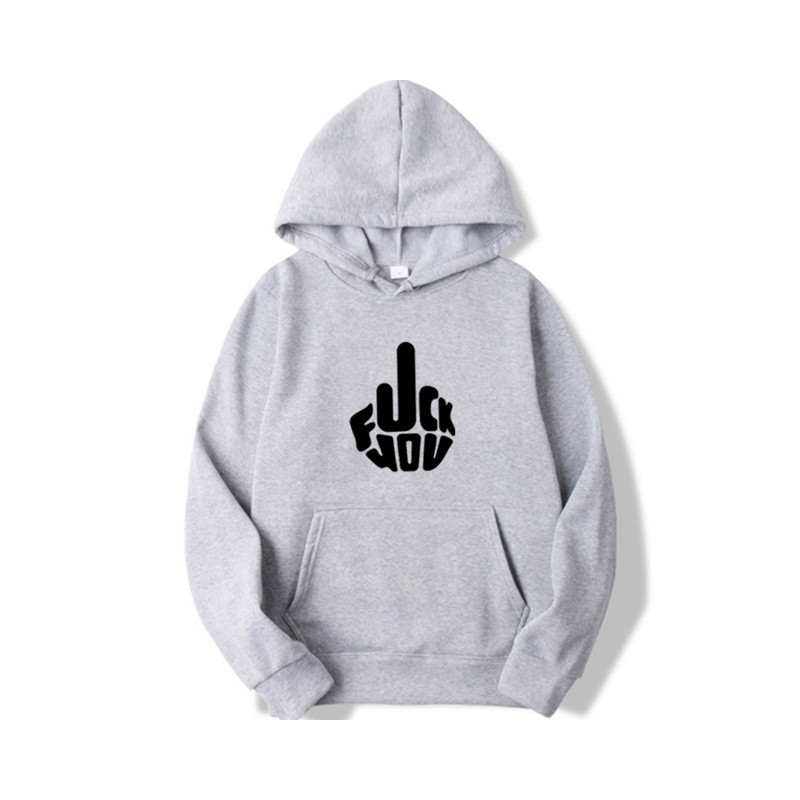 SweatShirt avec Motif Fuck You Couleur Gris Clair