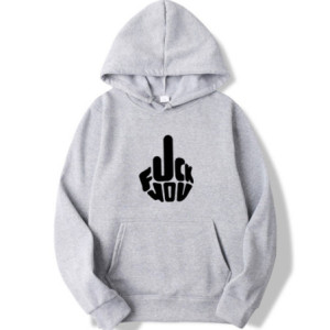 SweatShirt avec Motif Fuck You Couleur Gris Clair