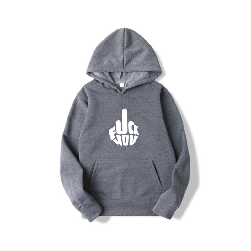 SweatShirt avec Motif Fuck You Couleur Gris Foncé