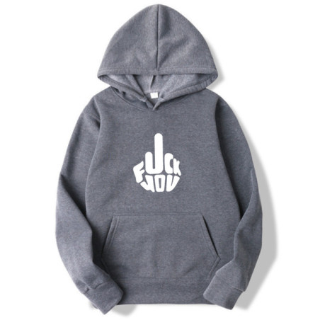 SweatShirt avec Motif Fuck You Couleur Gris Foncé