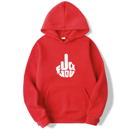 SweatShirt avec Motif Fuck You Couleur Rouge
