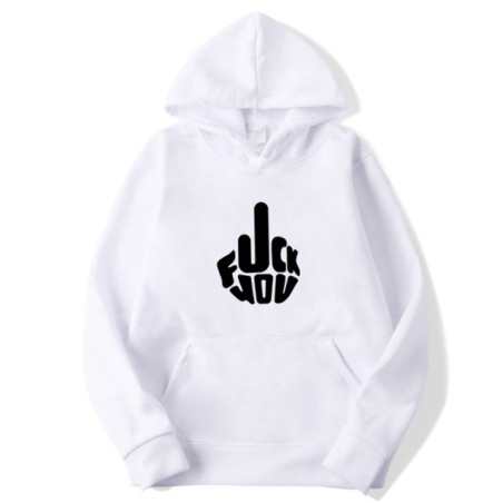 SweatShirt avec Motif Fuck You Couleur Blanc