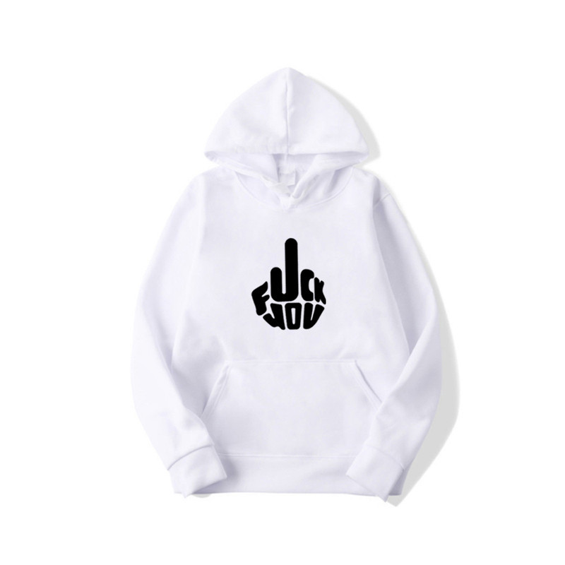 SweatShirt avec Motif Fuck You Couleur Blanc