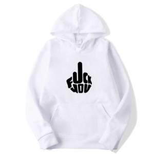 SweatShirt avec Motif Fuck You Couleur Blanc