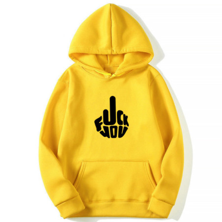 SweatShirt avec Motif Fuck You Couleur Jaune