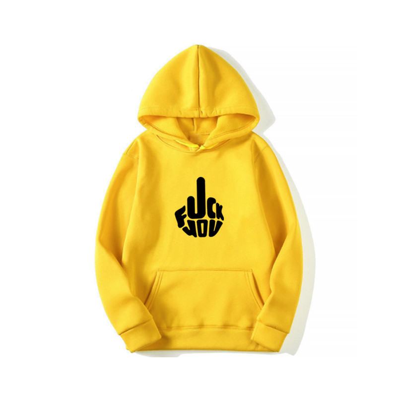 SweatShirt avec Motif Fuck You Couleur Jaune