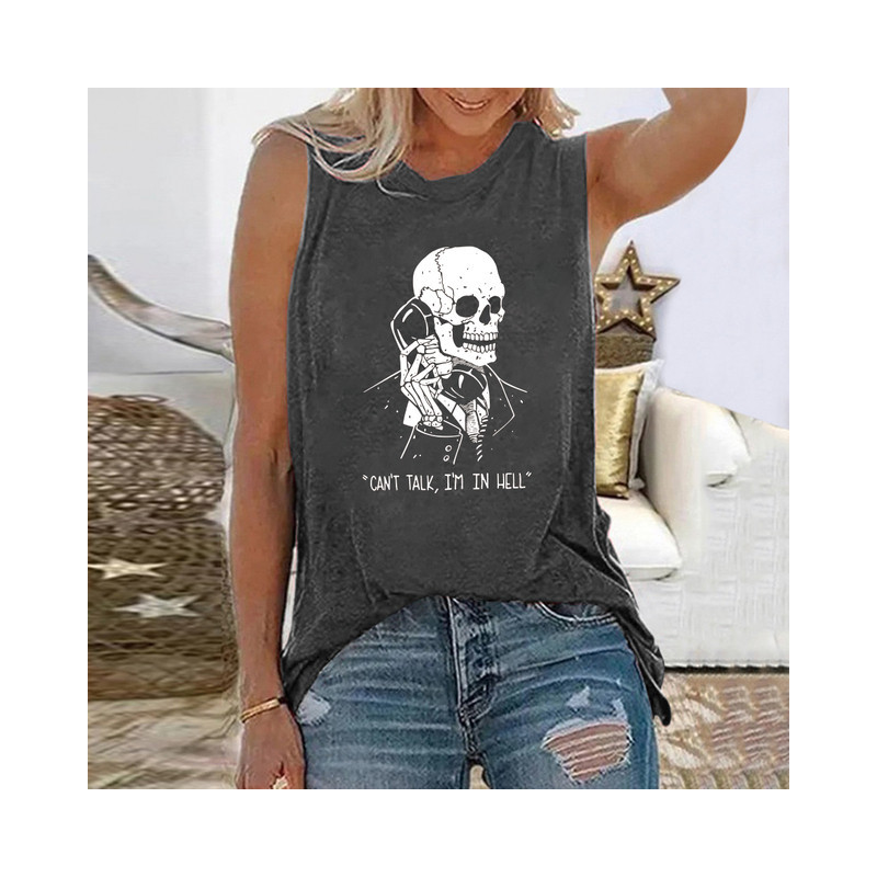 T-shirt Tête de Mort "Can't Talk