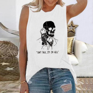 T-shirt Tête de Mort "Can't Talk