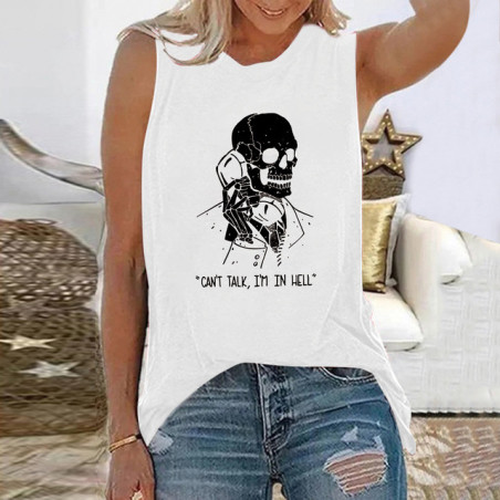 T-shirt Tête de Mort "Can't Talk