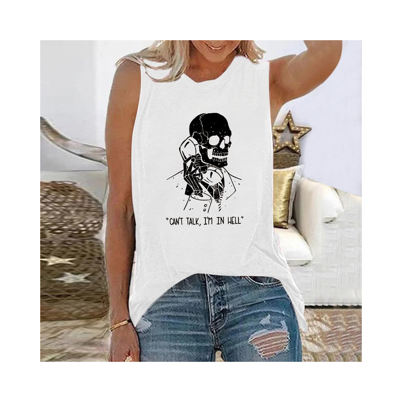 T-shirt Tête de Mort "Can't Talk