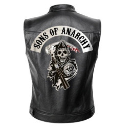 Vue arrière de la Surveste Cuir Sons of Anarchy pour Homme