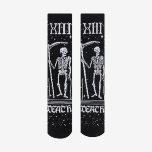 Détails Chaussettes Tête de Mort Gothique Design "La Faucheuse" de la Mort