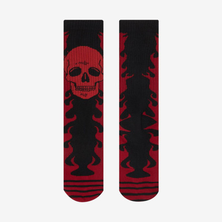 Chaussettes Tête de Mort Crâne Flammes de l'Enfer